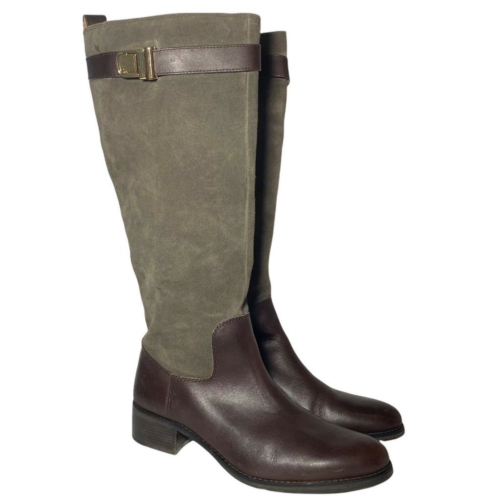Louise et Cie Womens Sz 10 Yvon Casual Burnt Oak Brown Suede Leather Zipper Boot